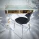 Bureau en verre acrylique et laiton par Charles Hollis Jones
