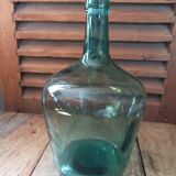 Demijohn touque bonbonne bottle blue bluish glass