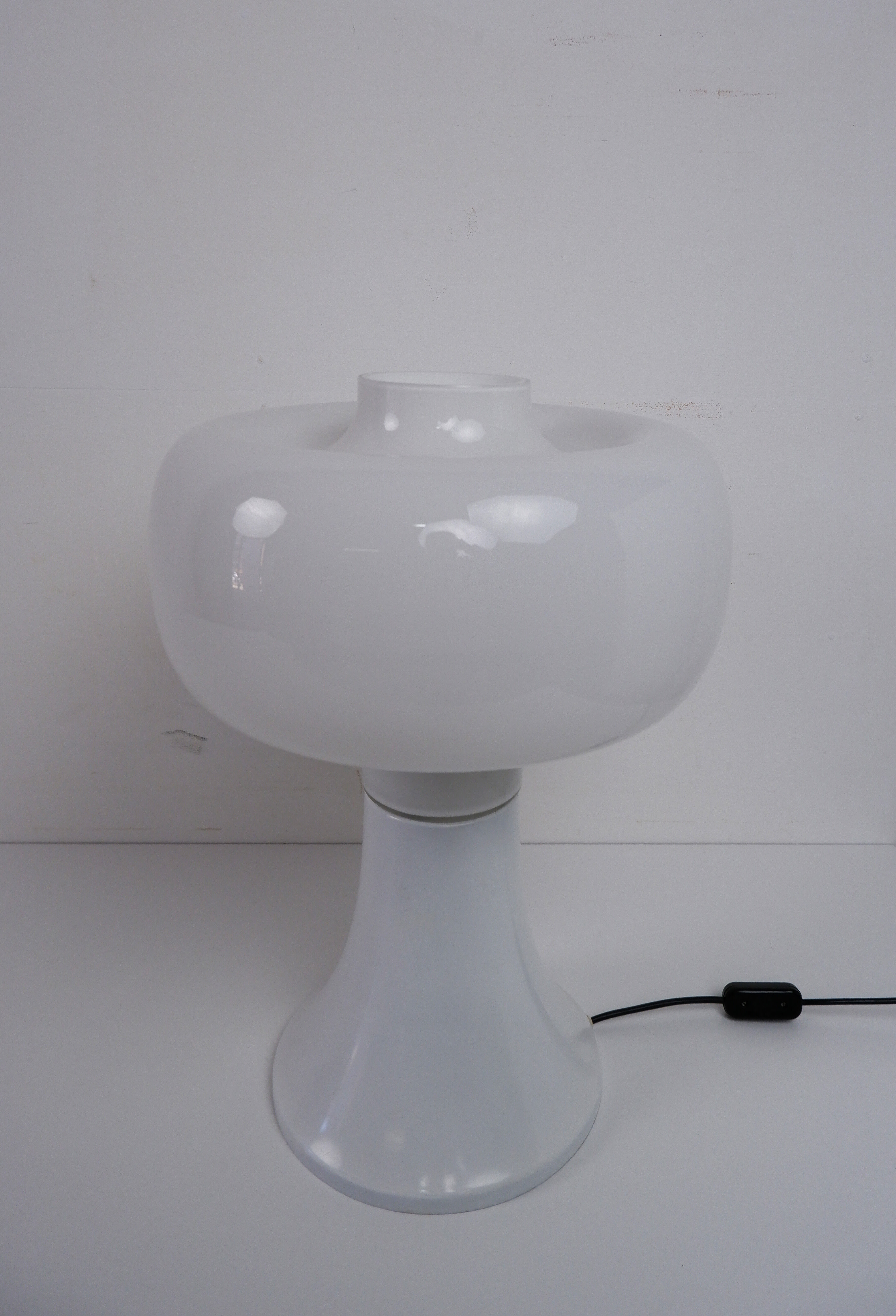 Vintage glass table lamp, 1970s