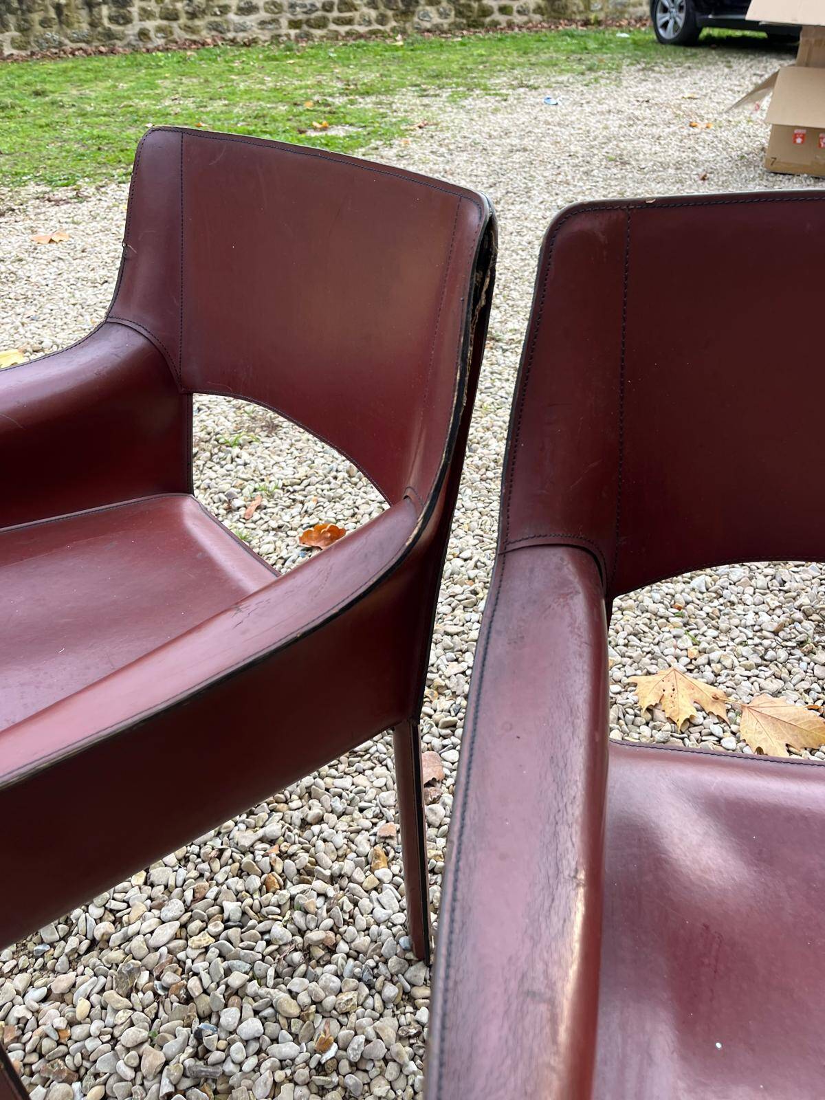 Fauteuils Chaises cuir De Couro Brazil cab413 Cassina