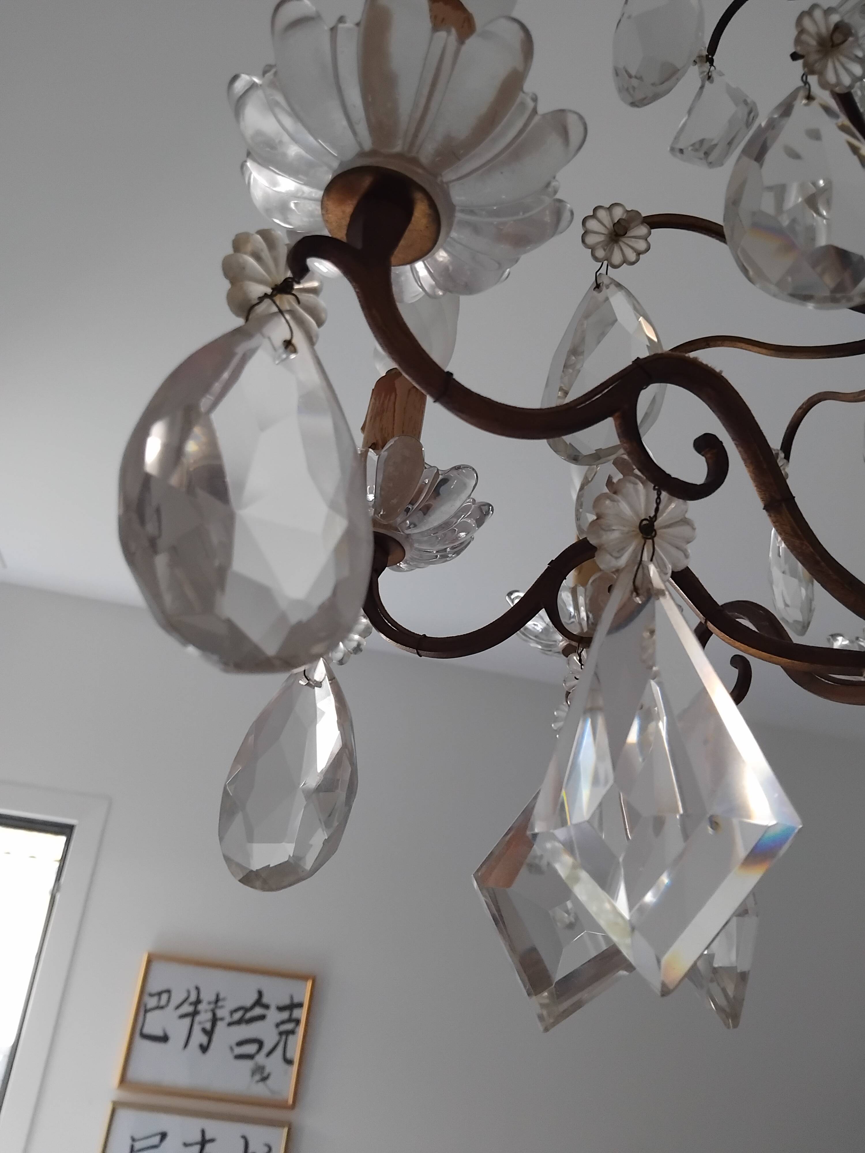 Lustre cage Cristal