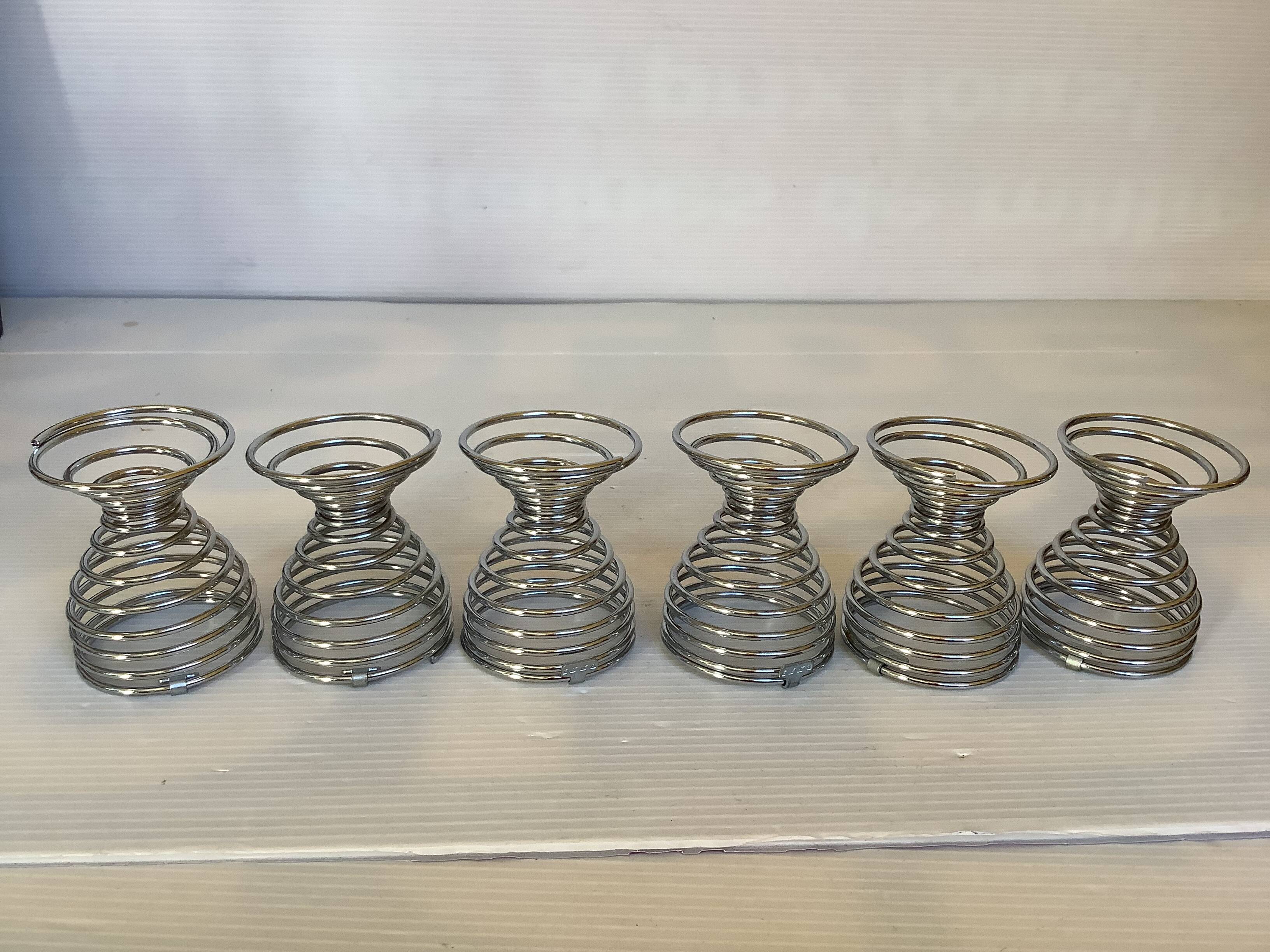 Six spiral egg cups