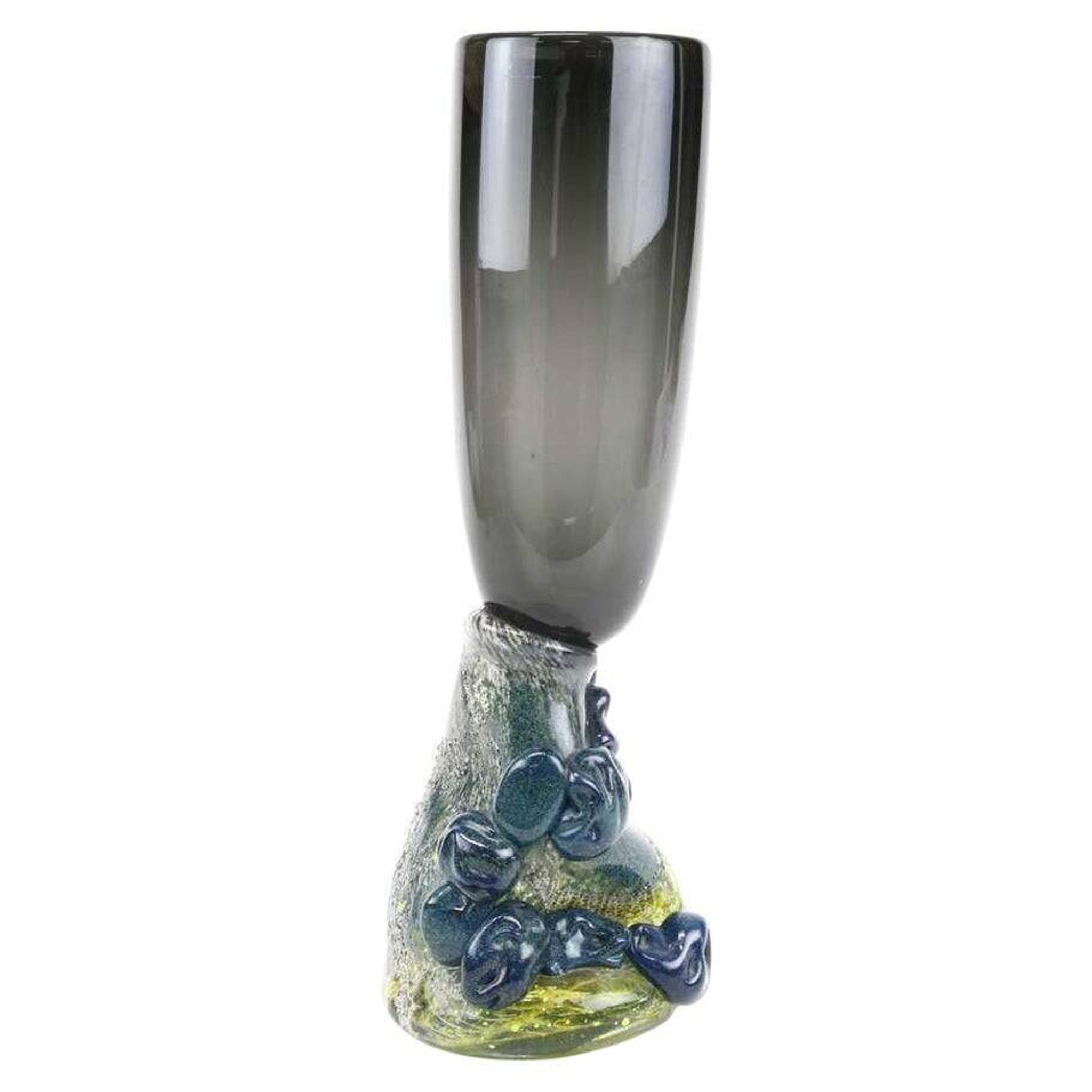 Vesuvius Transcontinental, Unique Art Glass Vase by Björn Stern, Sweden 1989