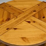 Table basse brutaliste en pin, Suède, années 1970