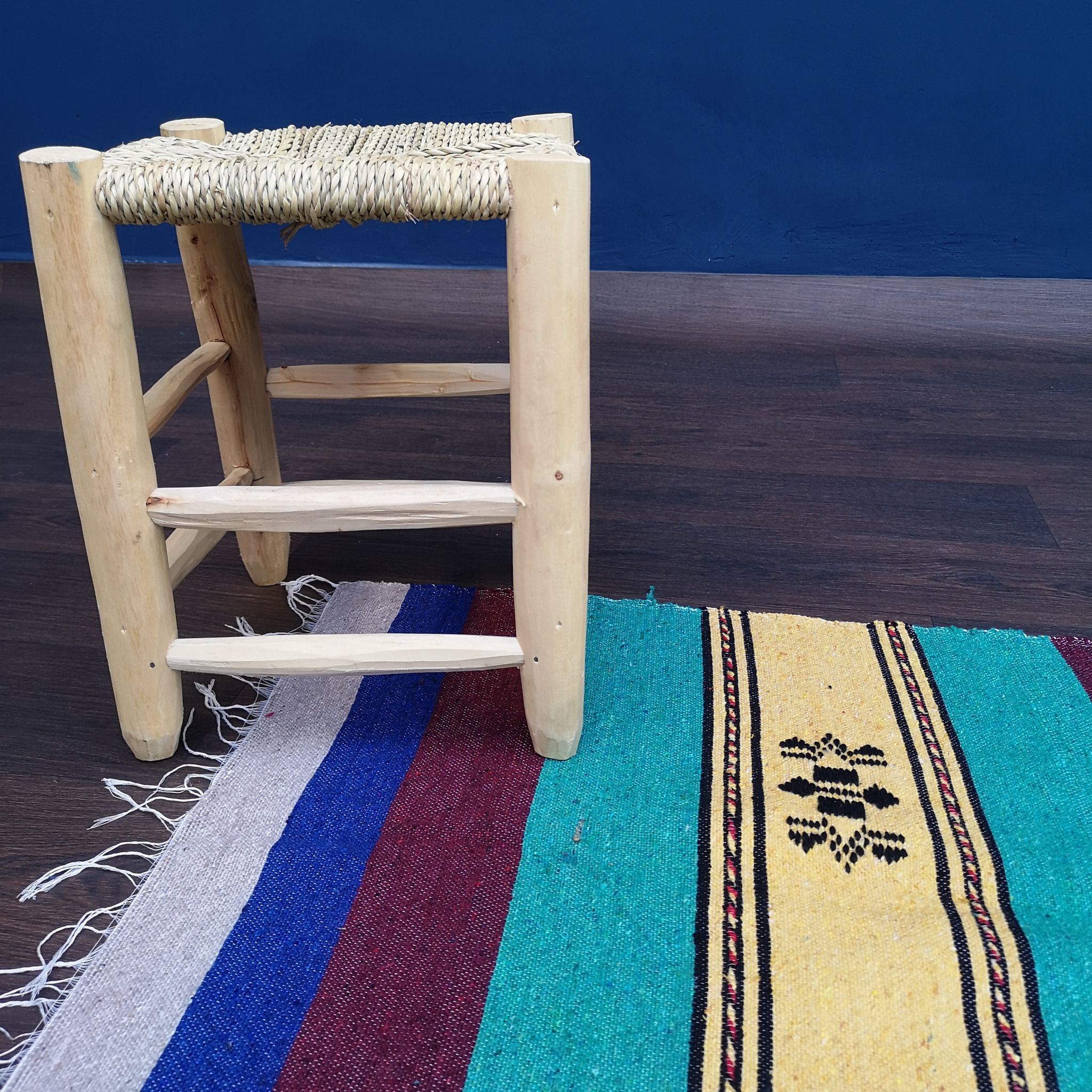 Tapis berbère marocain fait main multicolore 140 x 225 cm