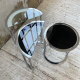 Trio of 70s chrome consoles