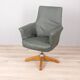 50s vintage swivel armchair in leather design anonima castelli