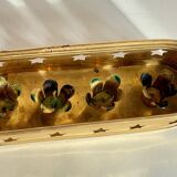 Bougeoir chandelier etoiles vintage laiton