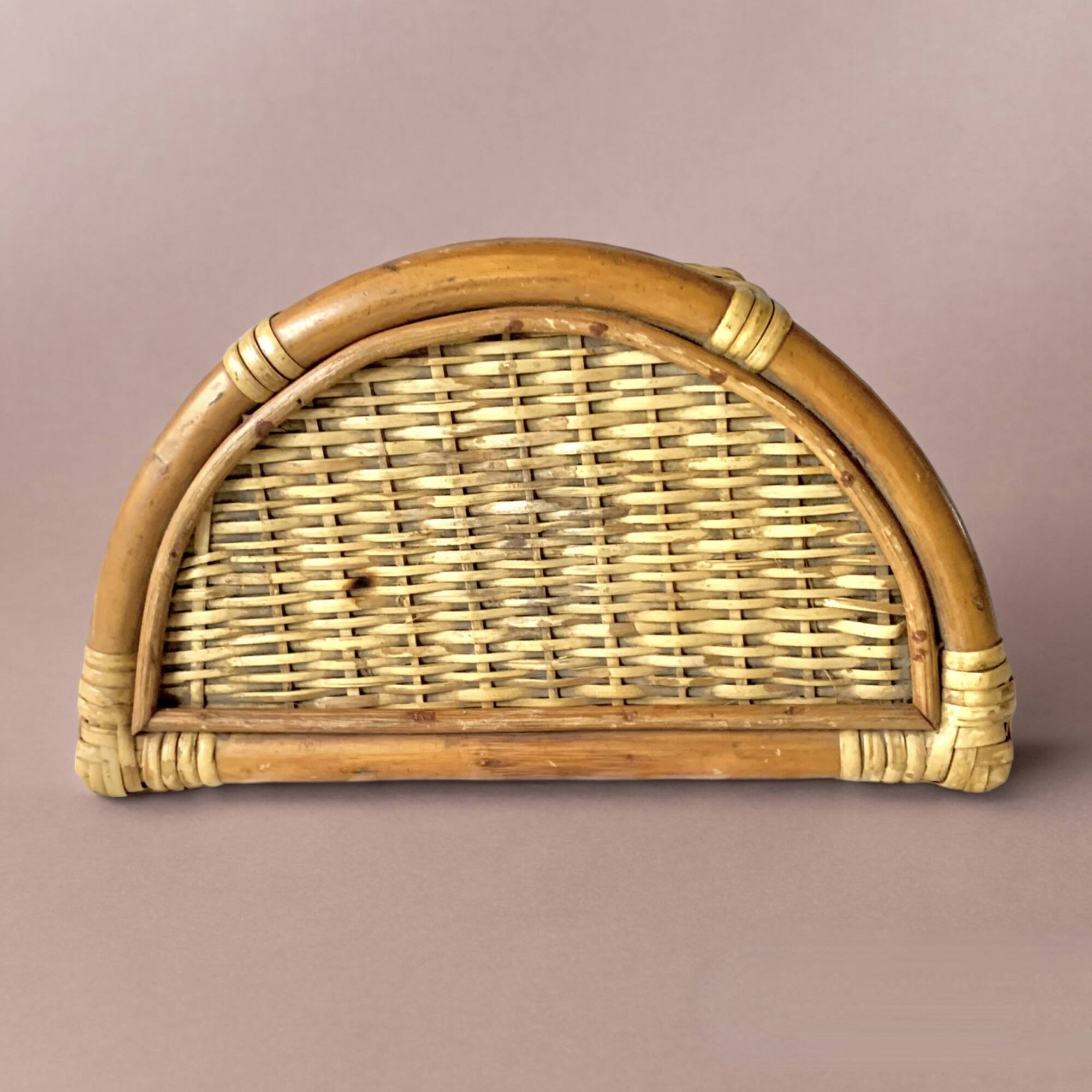 Porte-plante vintage en bambou