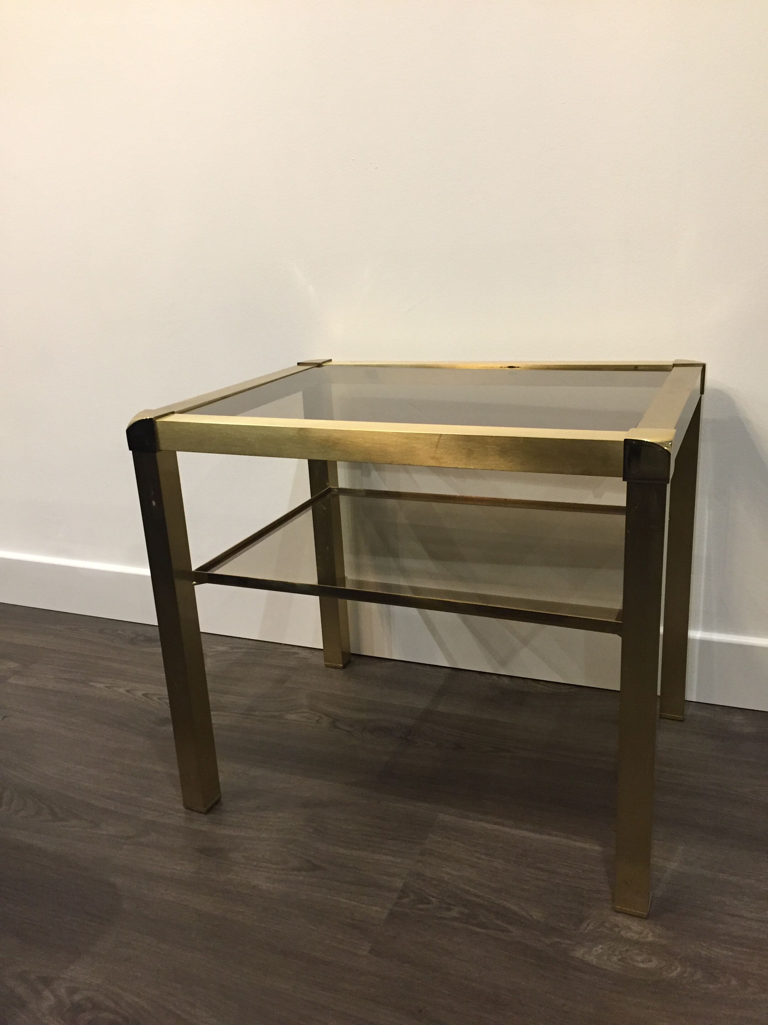 Table brass and glass Mara