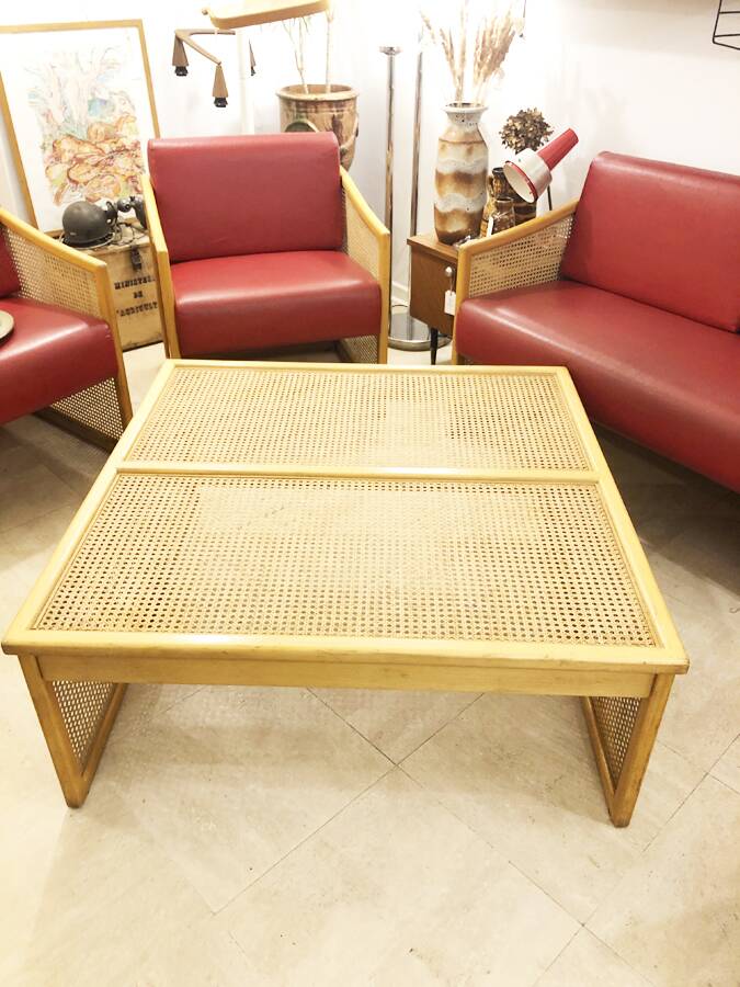 Cane coffee table, 1970