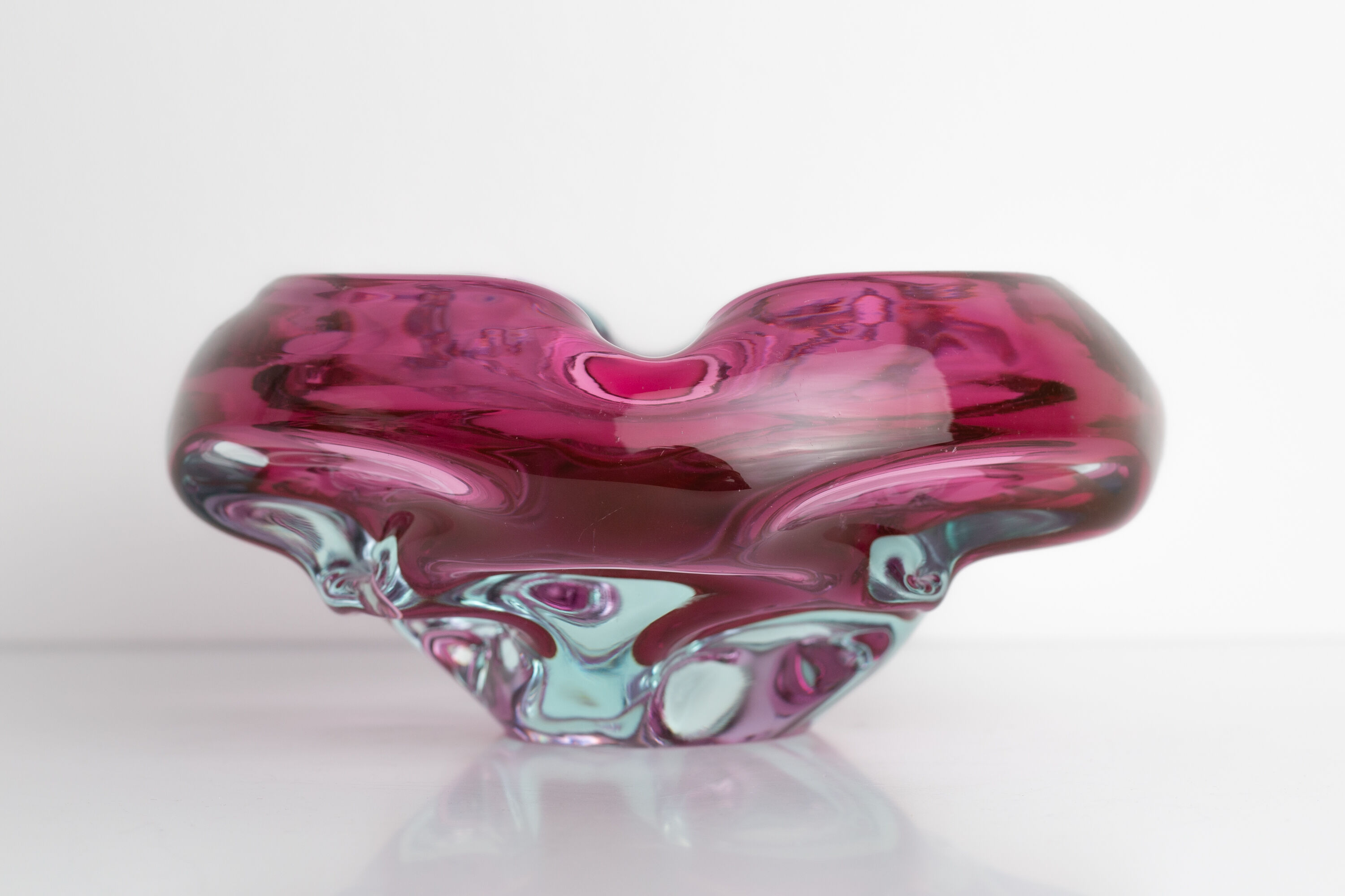 Josef Hospodka for Chribska - Bohemian glass 60s - ash tree - pocket empty