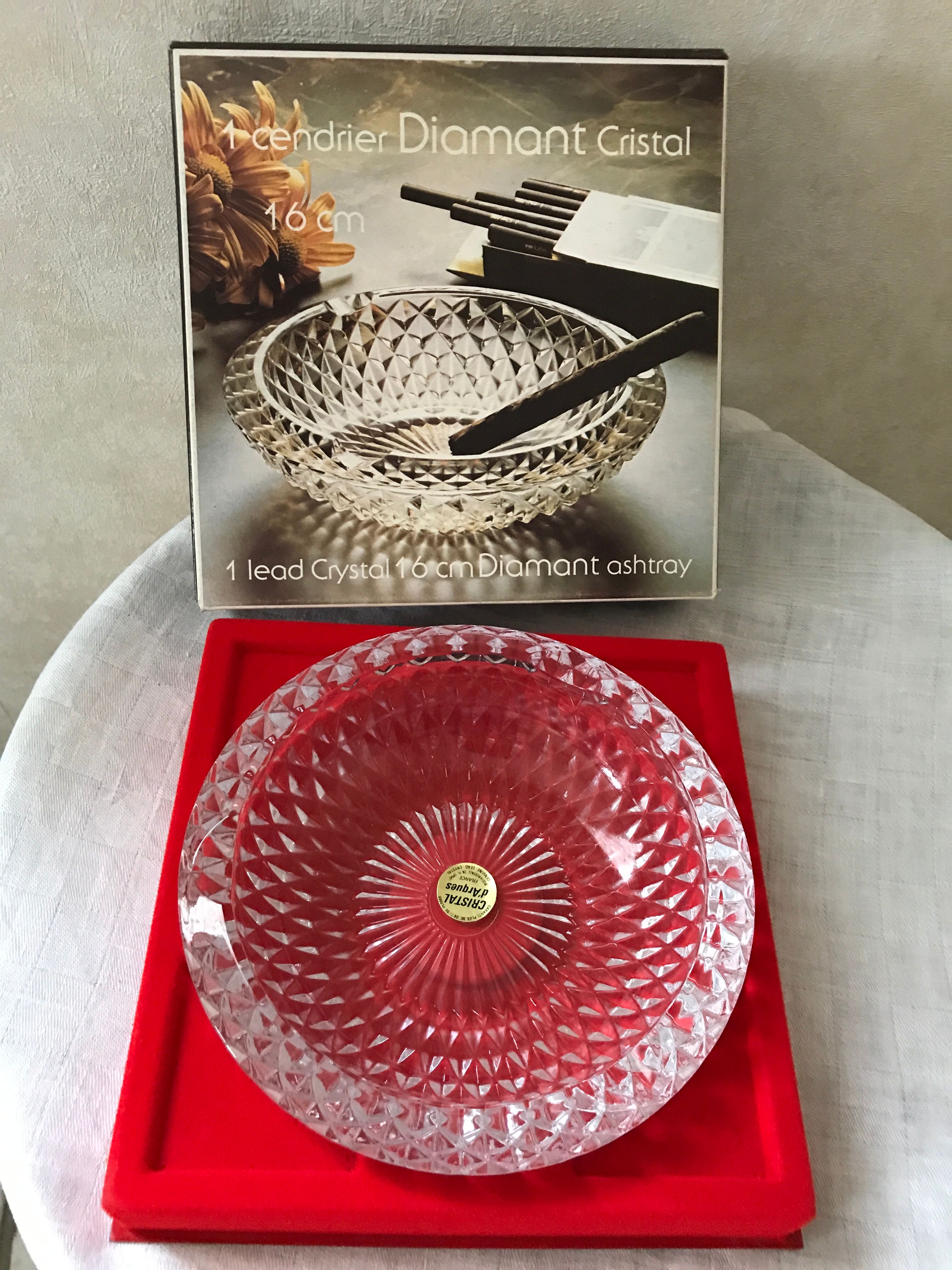 Vintage Arques crystal ashtray