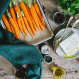 Green Red linen Torchon Fir