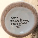 Old Moustiers earthenware pitcher signed