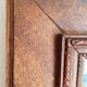 Antique mirror in waxed fruitwood style, 65.5 cm x 55.5 cm