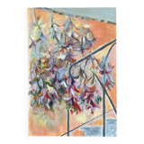 Semi-abstract painting “Balcony” 38 x 55