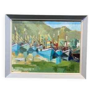 Peinture au couteau signée