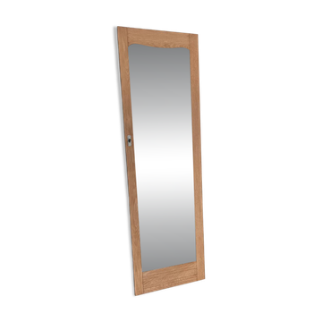 Vintage Art Deco mirror door Izïa solid oak wood
