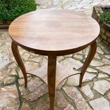 Old wooden pedestal table