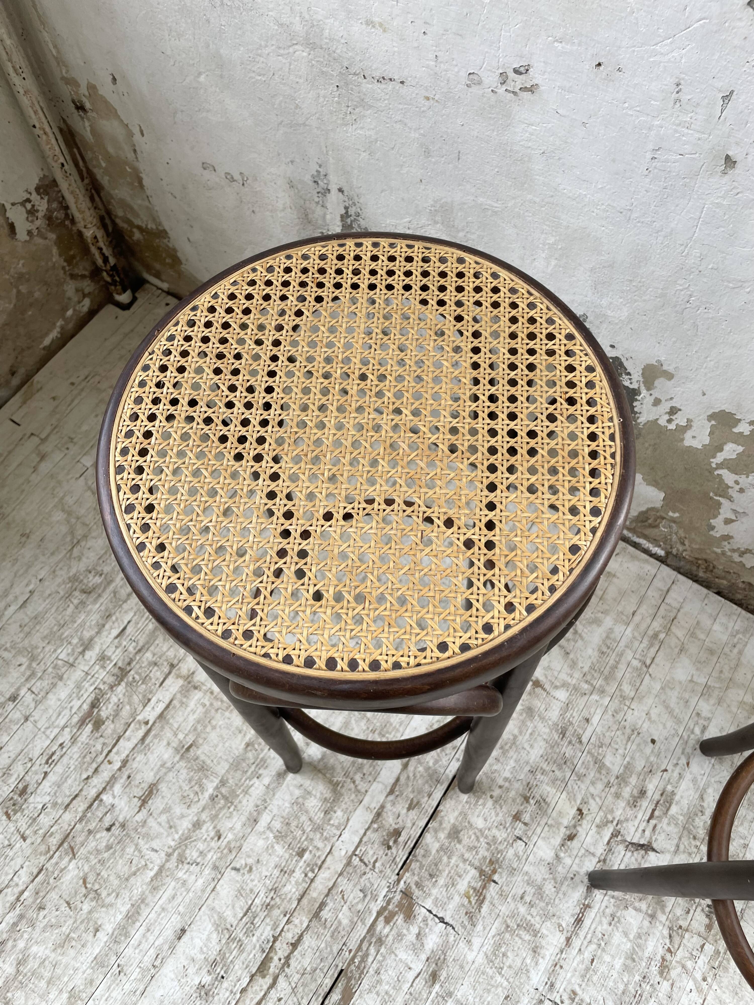 High cane bistro stools