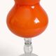 Murano Orange Cased Glass Large Goblet Vase, Italy, 1970s