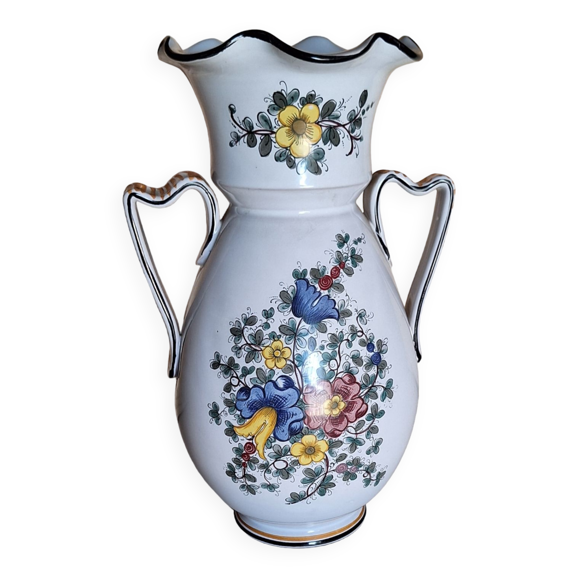 Italian earthenware vase