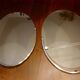2 bathroom mirrors in silver oval holders