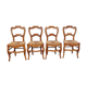 4 Chairs Paillées Louis Philippe