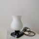 Mid Century Opaline Glass Table Lamp: Retro Bedside Lighting, 1960s Yugosla