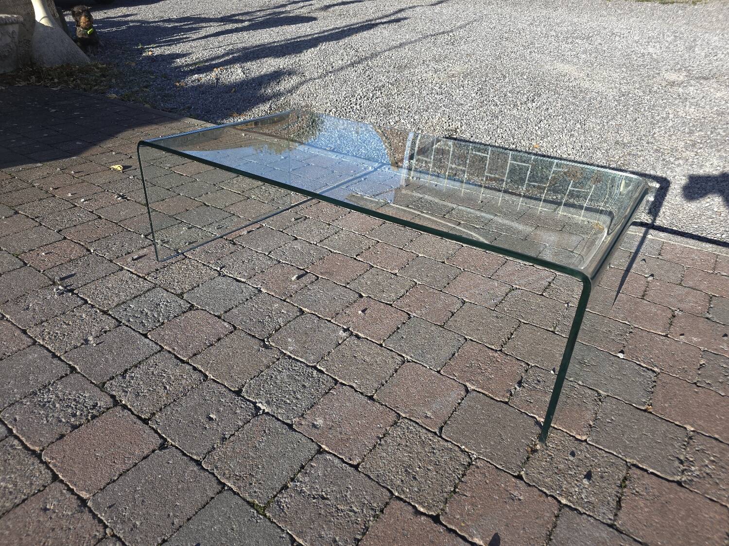 Roche Bobois vintage glass coffee table