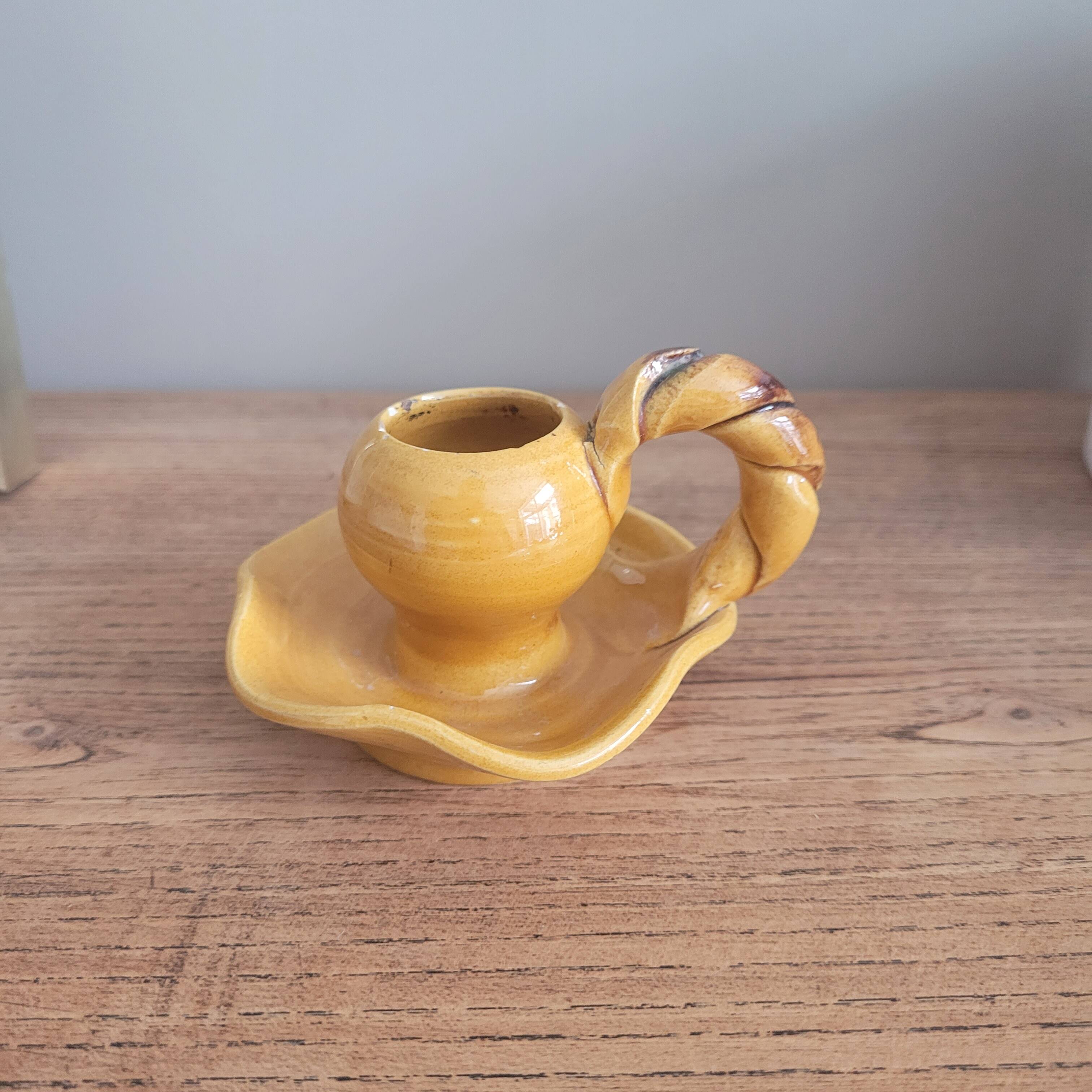 La Redoute x Selency ceramic candle holder 11 yellow