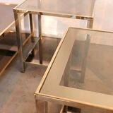 Set of 2 side or end table plus coffee table 23 carat gold
