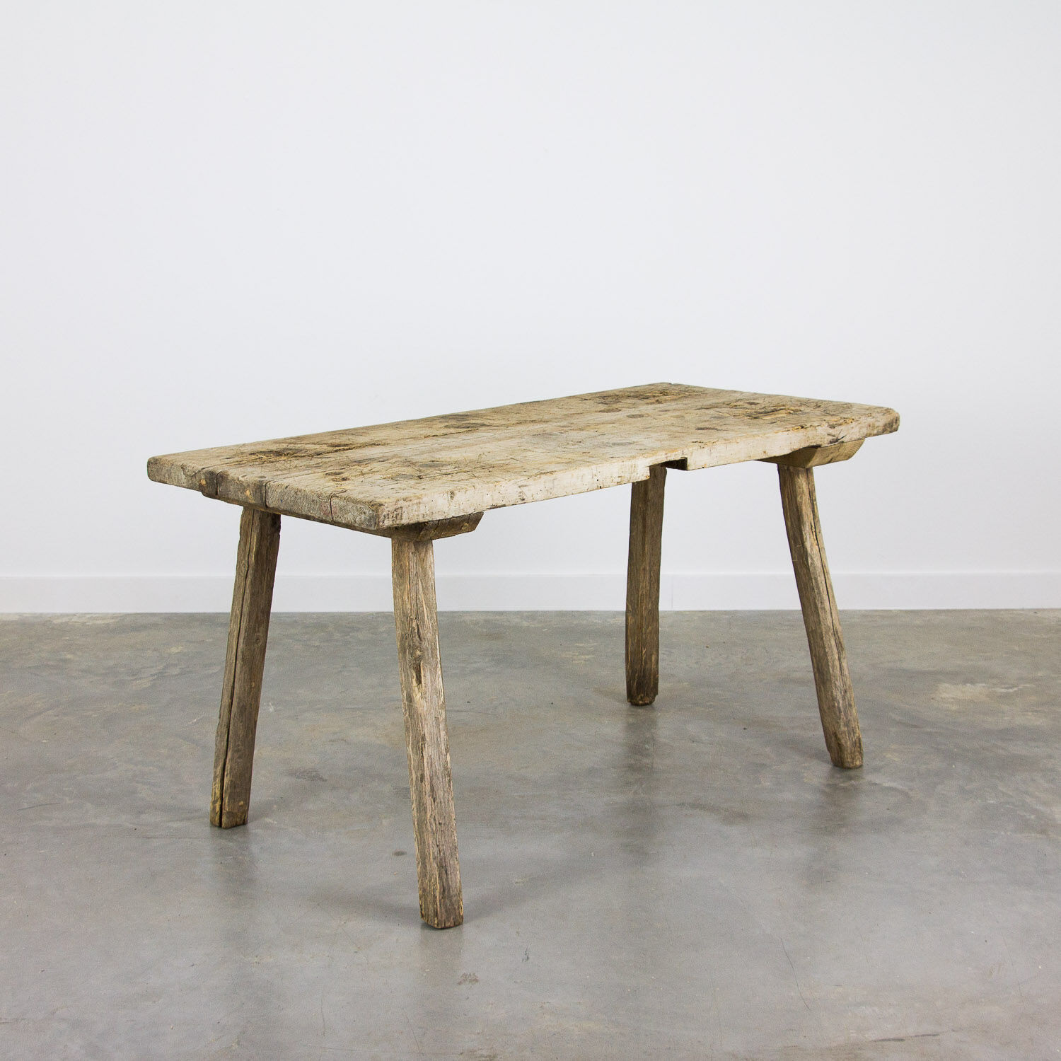 Antique pine butchers table