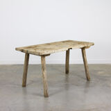 Antique pine butchers table