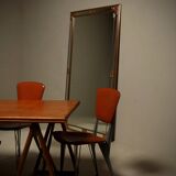 Bureau ou table à manger en treillis italien des années 1970 en bambou et rotin.