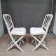 Pair of upholstered folding chairs