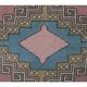 Vintage Turkish Oushak Handmade Pink Wool Rug 122x201
