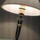 Brass lamp and lampshade fabric ecru / vintage 70s