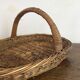 Panier en osier tressé à fond plat