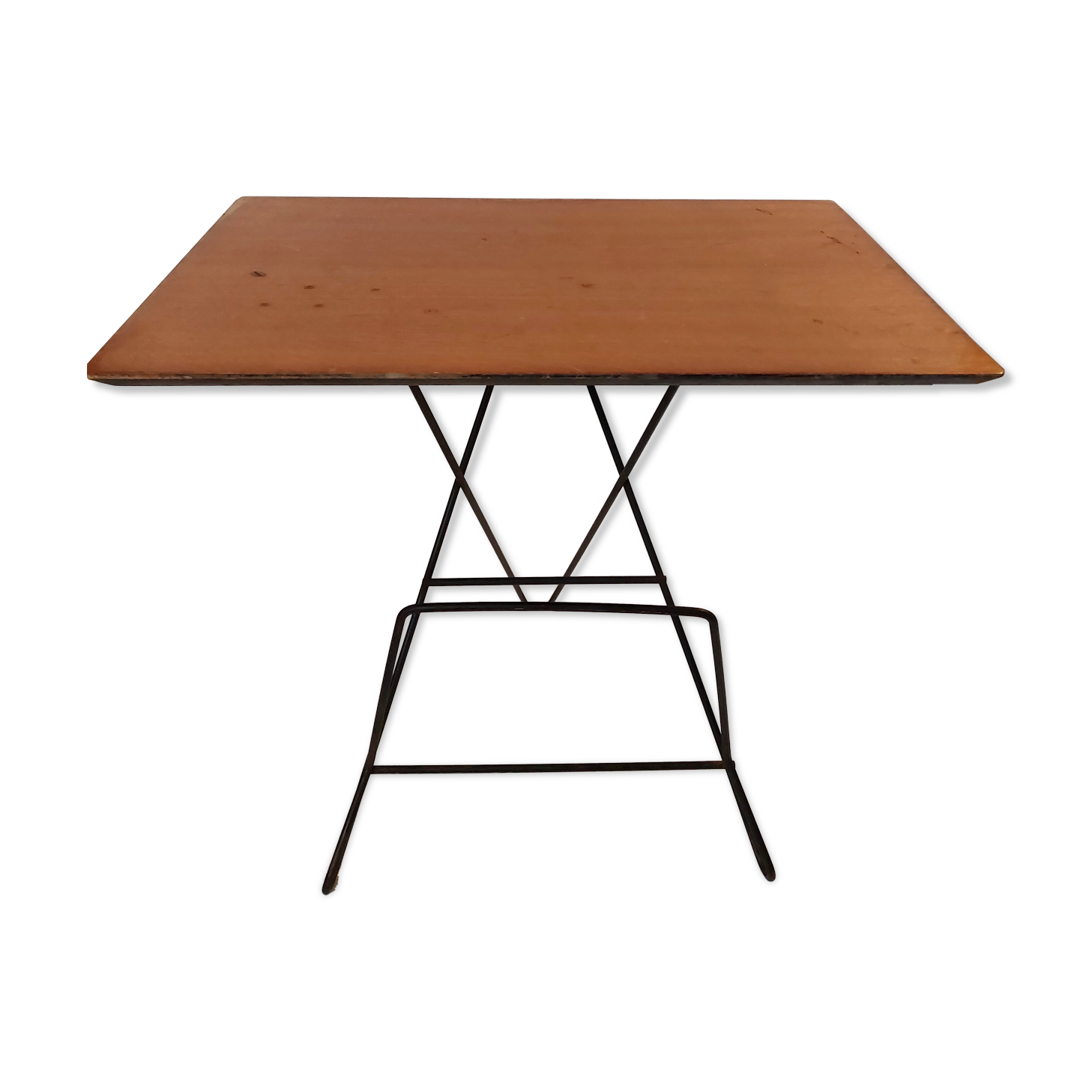 Triped pedestal table magazine holder 1950 vintage