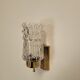 Pair of vintage brass and glass wall lights from the 1960s