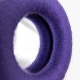 Purple round mirror