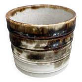 Cache pot en grès signé