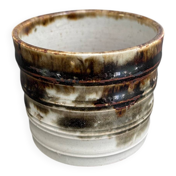 Signed stoneware planter