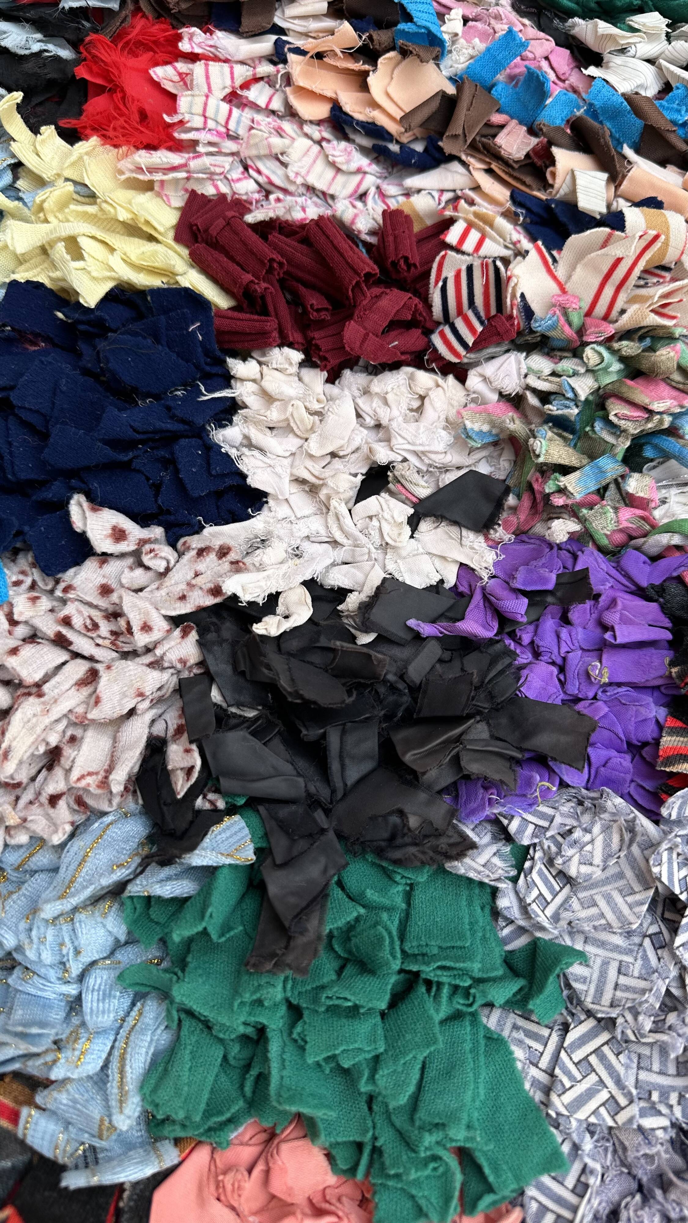 Colorful Boucherouite Berber rug - 63 x 162 cm