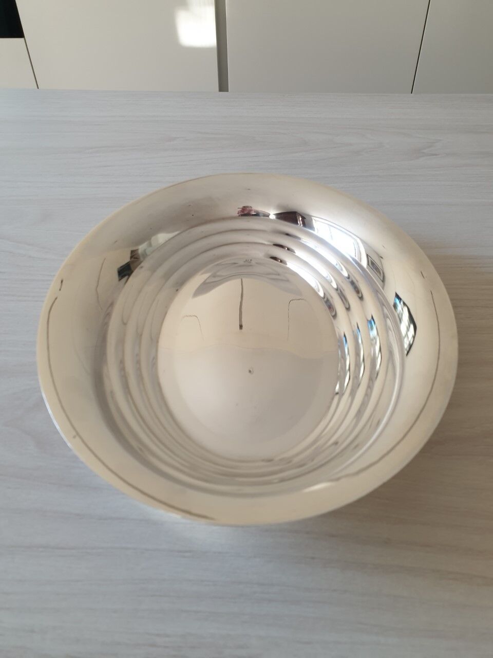 Silver metal vegetable dish