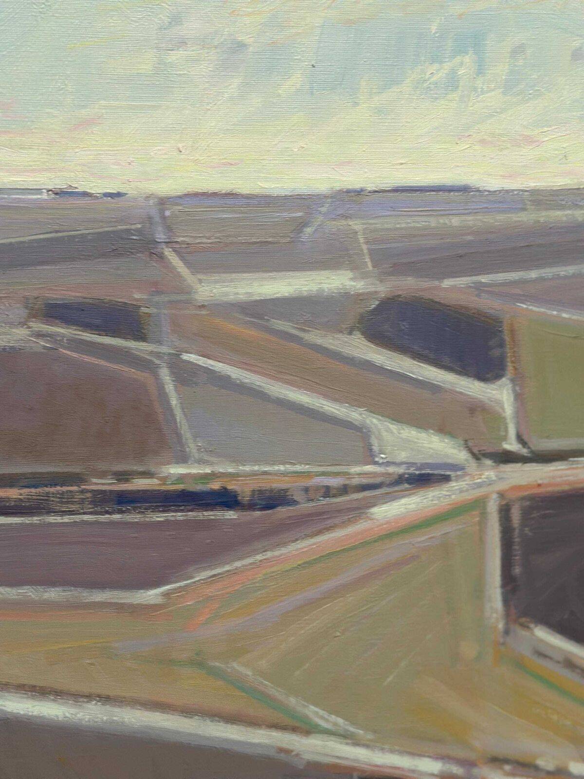 Original Large Danish Oil On Canvas – “Landscape, Denmark” By Erik Nörgaard – Vintage & Framed