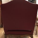 Paire de fauteuils cuir style Louis XV