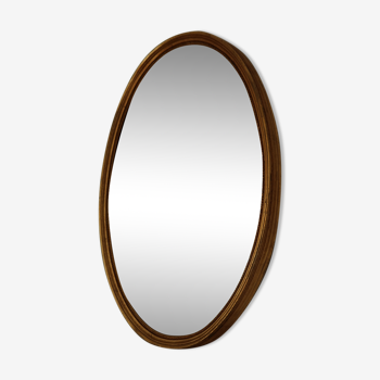 Miroir ovale doré - 72x52cm